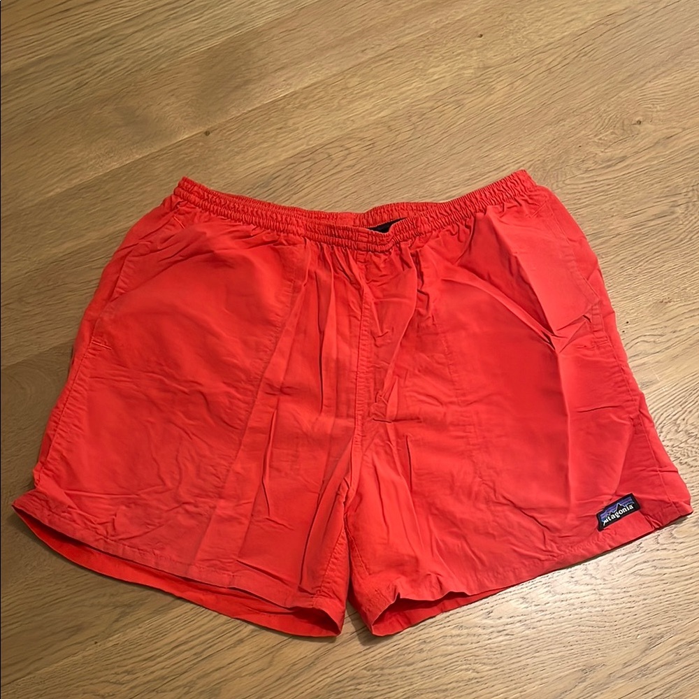Patagonia Red Athletic Shorts Quick-Dry Lightweight
